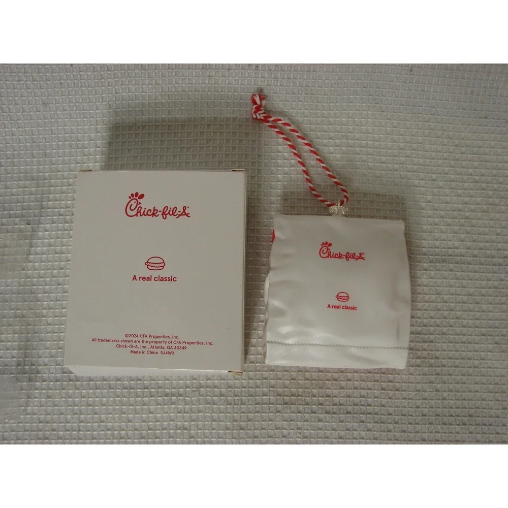 Chick-fil-A Original Chicken Sandwich Foil Bag Holiday Ornament 2024 LIMITED ED